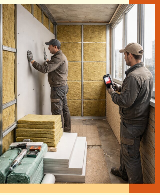 Утепление балкона в Петрозаводске от 4568 руб. под ключ | ТепломастерПтр